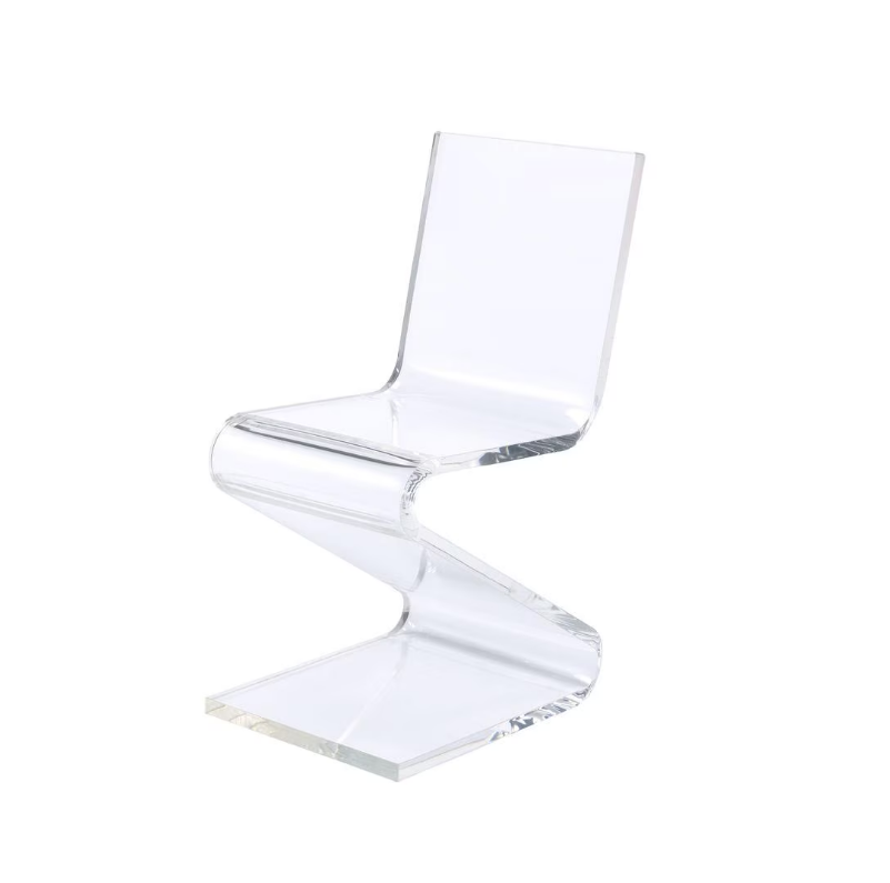 House Furnishings Acrylic Z-Chair in Clear